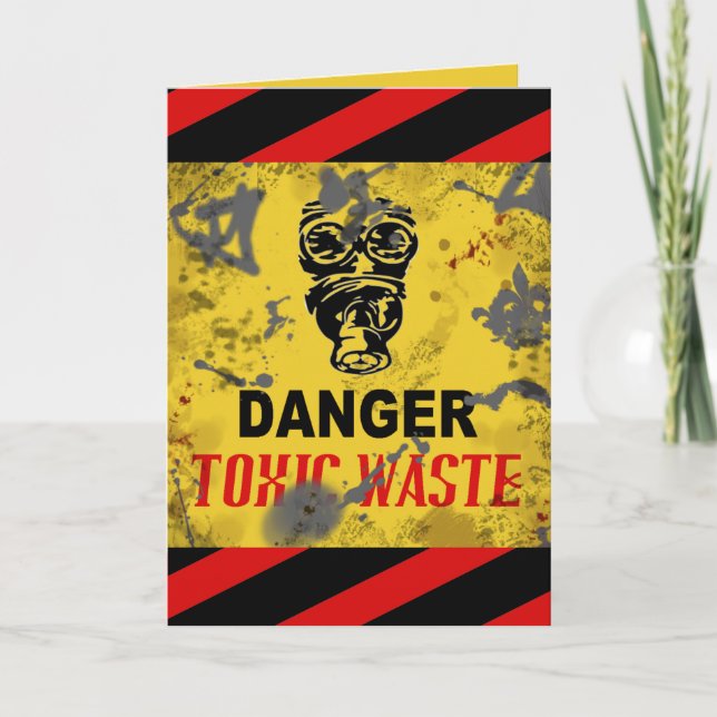 Funny Custom "Toxic Waste" Adult Birthday Card (Front)
