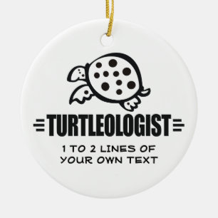 Funny Custom Turtle Ceramic Tree Decoration