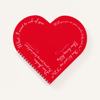 Funny Custom Wedding Proposal  Valentine's Day  Notebook