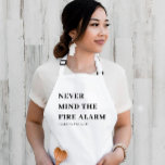 Funny Custom Women Minimal Kitchen Apron<br><div class="desc">Minimal Elegant kitchen apron for women with a calligraphy touch</div>