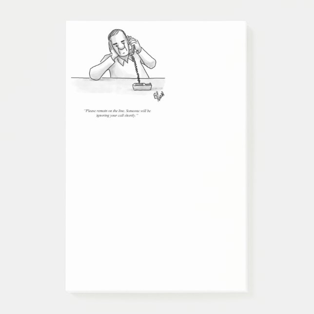 Funny Customer Service Humour Post It Notes (Front)