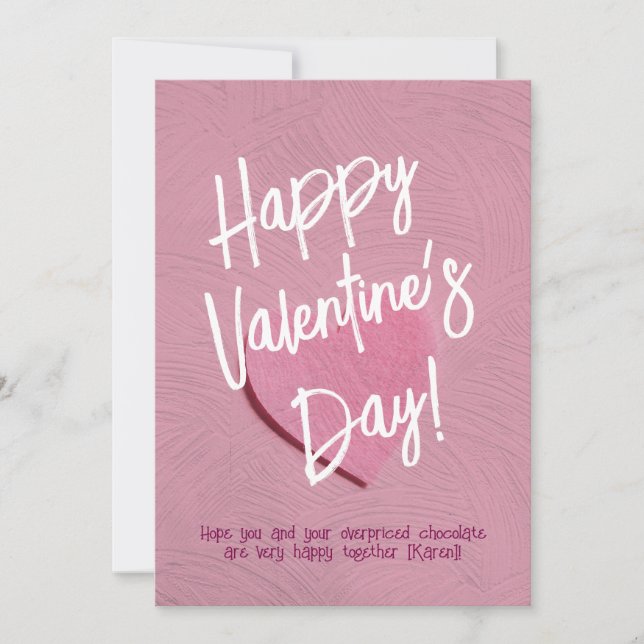 Funny Customisable Anti-Valentine’s Day Card (Front)