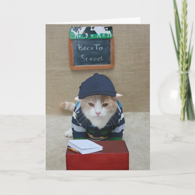 Funny Customisable Back to School Card (Front)