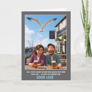 Funny Customisable Good Luck Card
