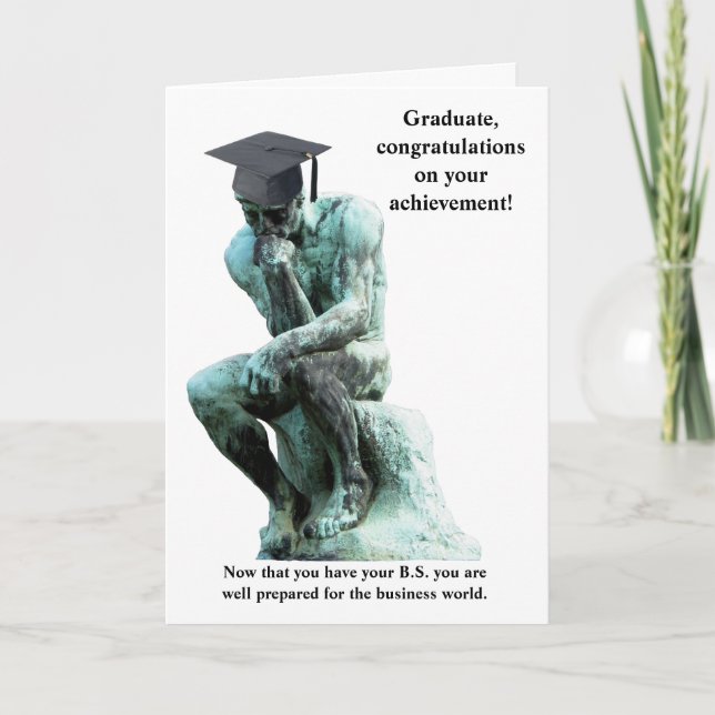 Funny Customisable Graduation Card (Front)