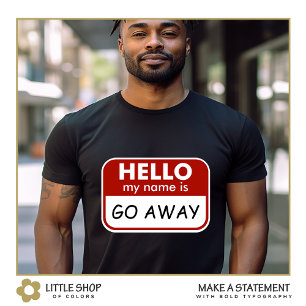 Funny Customisable Name Badge for Introverts T-Shirt