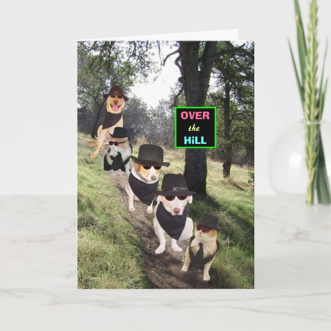 Funny Customisable Over the Hill Card (Front)