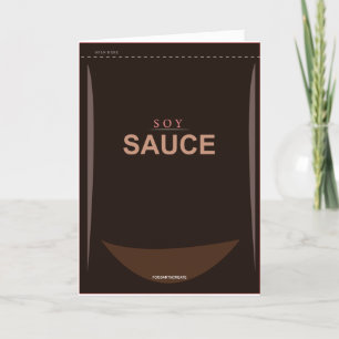 Funny Customisable Soy Sauce Birthday Card