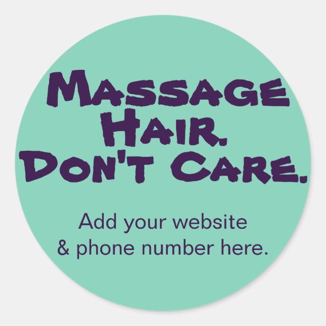 Funny Customisable Stickers for Massage Clients (Front)