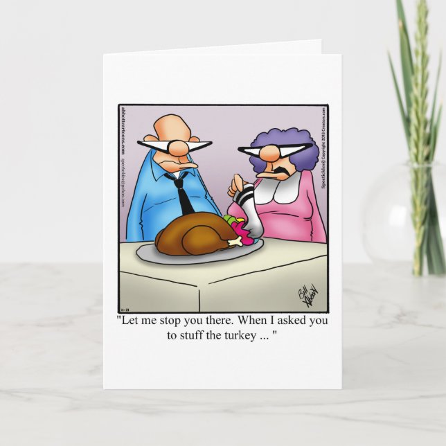 Funny Customisable Thanksgiving Greeting Card (Front)
