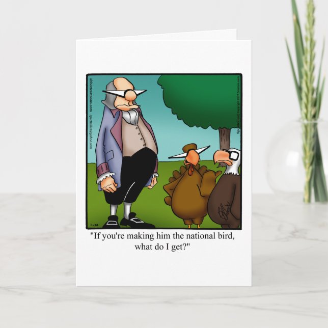 Funny Customisable Thanksgiving Humour Card (Front)