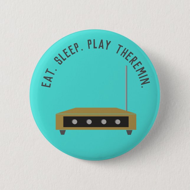 Funny Customisable Theremin Button or Pin (Front)