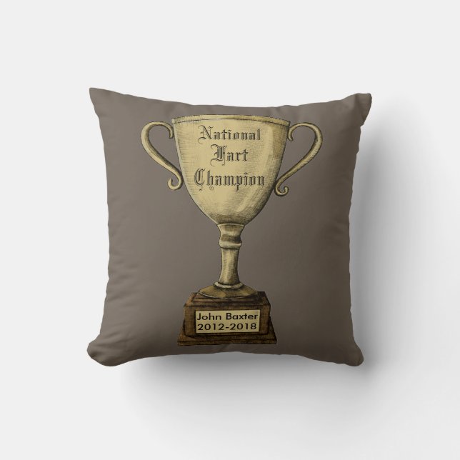 Funny Customisable Trophy Award Cushion (Front)