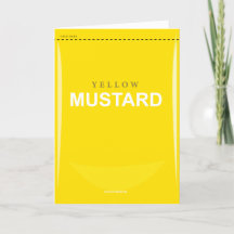 Funny Customisable Yellow Mustard Birthday Card
