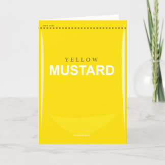Funny Customisable Yellow Mustard Birthday Card