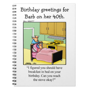 Funny Customise Birthday Party Guestbook Notebook