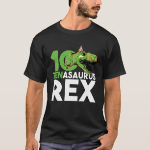 Funny Cute 10th Birthday Tenasaurus Old Rex T-Shirt