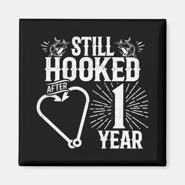 Funny Cute 1st Anniversary Couples Married 1 Year Magnet (Front)