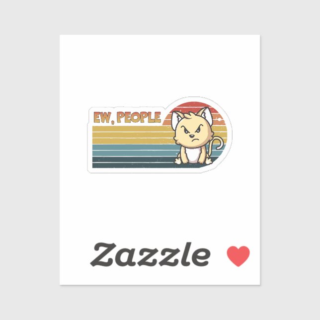 Funny Cute Angry Cat People (Sheet)