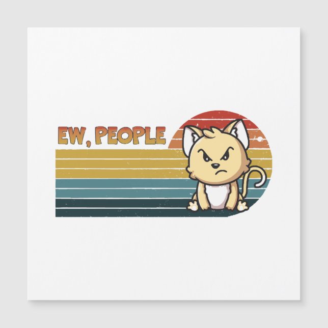Funny Cute Angry Cat People (Front)