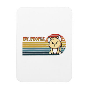 Funny Cute Angry Cat People Magnet
