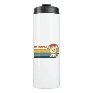 Funny Cute Angry Cat People Thermal Tumbler