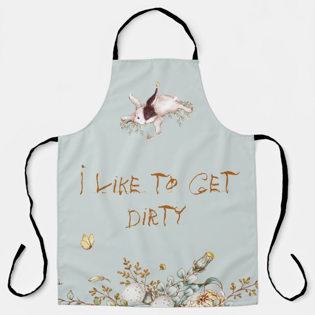 Funny Cute Animal Bunny Garden her Apron (Front)