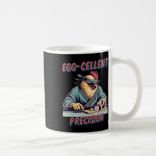 Funny Cute Anime Samurai Chicken Sushi Eggcellent Coffee Mug