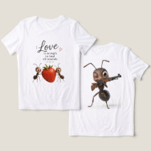 Funny Cute Ants Love Design T-Shirt – Inspirationa