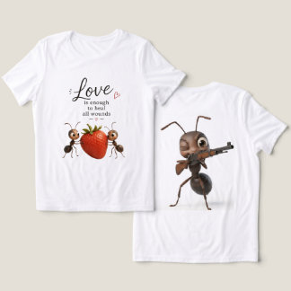 Funny Cute Ants Love Design T-Shirt – Inspirationa Tri-Blend Shirt