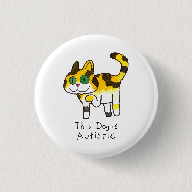 Funny Cute Autistic Dog Comic 3 Cm Round Badge (Front)