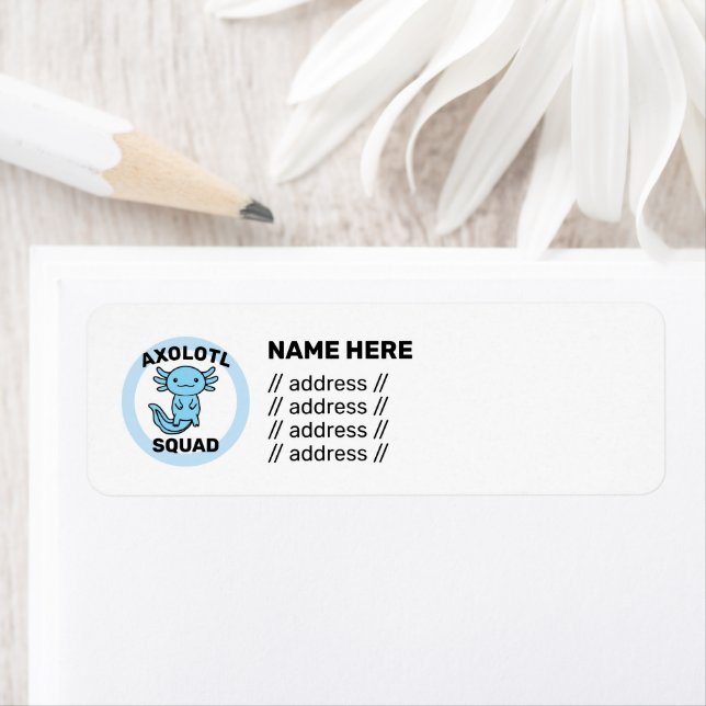 Funny cute Axolotl Squad custom editable blue (Insitu)