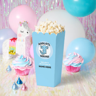 Funny cute Axolotl Squad custom editable blue Favour Box
