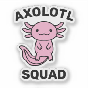 Funny cute Axolotl Squad custom editable pink