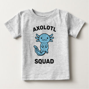 Funny cute Axolotl Squad custom editable pink Baby T-Shirt