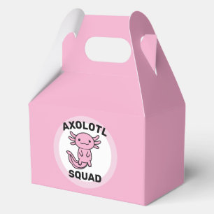 Funny cute Axolotl Squad custom editable pink Favour Box