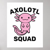 Funny cute Axolotl Squad custom editable pink