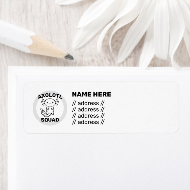 Funny cute Axolotl Squad custom editable white (Insitu)
