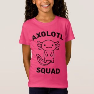 Funny cute Axolotl Squad Party editable blue pink T-Shirt