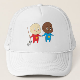 Funny Cute Babies Little St. Nicholas and Friend Trucker Hat