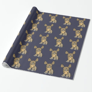 Funny Cute Baby Rhino Wrapping Paper
