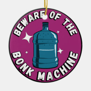 Funny Cute beware of the bonk machine / palestine Ceramic Tree Decoration