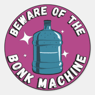 Funny Cute beware of the bonk machine / palestine Classic Round Sticker