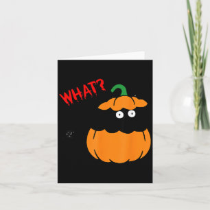Funny Cute Black Cat In Pumpkin - Halloween Black Card