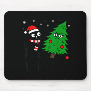 Funny Cute Black Cat What Jamas Christmas Tree Cos Mouse Mat