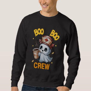 Funny Cute Boo Boo Crew Nurse Life Coffee Hallowee Sweatshirt