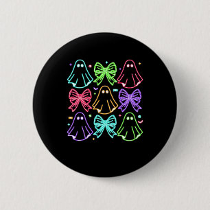 Funny Cute Boo Ghost Spooky Season Glow In Hallowe 6 Cm Round Badge