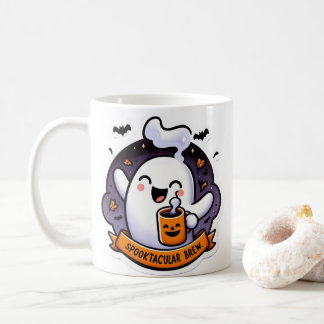 Funny cute Boo with Halloween Pun Mug