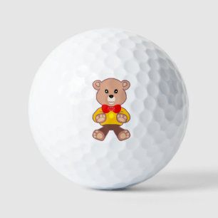 Funny Cute Bowtie Teddy Bear Golf Balls