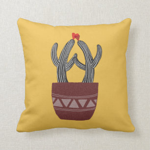 Funny Cute Cactus Love Pillow Happy Cactus Pillow